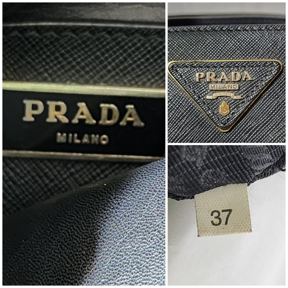 Prada Saffiano Soft Triple Pocket Tote Bag Black - Picture 4 of 16